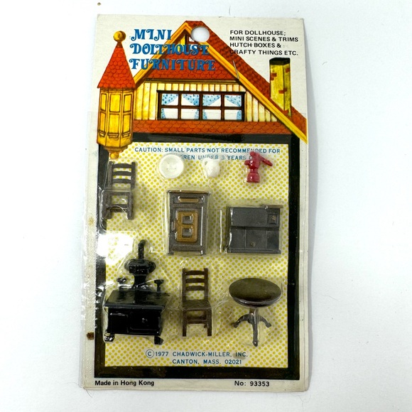 CHADWICK MILLER vintage mini dollhouse furniture, 3 pack, NEW - Picture 2 of 4